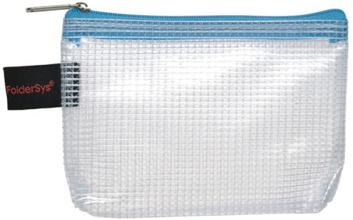 FolderSys 10 x Reißverschlusstasche A7 PVC hellblau