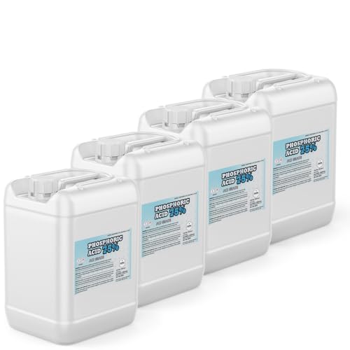 Phosphoric Acid 75% ACS Grade - 4 x 5 Gallon Pails - Multi-Pack for Analytical Labs, Chemical Production
