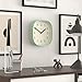 JONES CLOCKS® Sprite Wall Clock | Modern Retro Rounded Square Clock | 10 inch | Neo Mint Green | Easy to Read Numbers | Perfect for Kitchen or Office