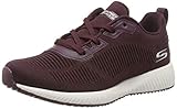 Skechers Damen Bobs Squad Total Glam Sneaker, Burgundy Sparkle Engineered Knit, 39 EU