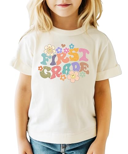 1st Grade Groovy Daisy First Day of School T-Shirt Back to School 1st Day of School Outfit3