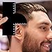 Guduling 2 Pcs Barber Enhancement Card,Black Shape up Tool for Hairline,T Shape Enhancement Card for Barbers,with Measurement Reusable Enhancements Cards for Precise Edge Beard Line UP