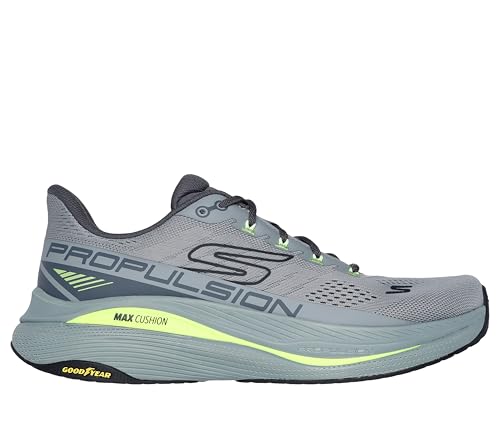 Skechers Men's Max Cushioning PropulsionSneaker, Gray and Multi Textile Synthetic, 10.5 US