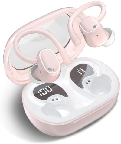 Bluetooth Kopfhörer Sport, Hi-Fi Stereo Kopfhörer Kabellos Bluetooth 5.4 | Comfort Fit, Herausragender Sound, 50H Spielzeit, 4 ENC Mic, Dual LED-Anzeige, IP7 Wasserdicht, Ohrhaken