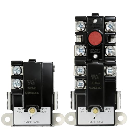 Xuanze Electric Water Heater Thermostat,for Most Electric Water Heaters，Include 1x KST203 Upper Thermostat & 1x KST200 Lower Thermostat，UL Certification, Universal Type for TOD & APCOM Type
