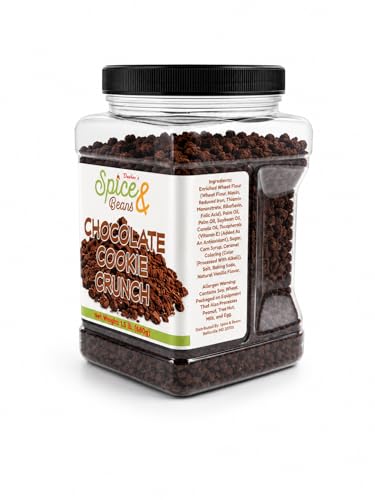 Image of Chocolate Cookie Crunch 1.5 lb | Chocolate Cookie Crumble Dessert Topping | Ice Cream, Cakes, Cupcakes, Brownies & Dessert Decorations | Bulk Resealable Container | Dasher's Spice & Beans