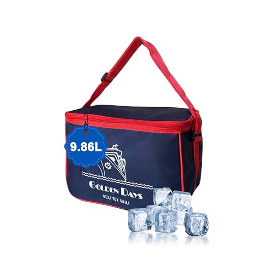 Family Bolsa Nevera Térmica 29cm, Aluminio, Ultraligera y Reforzada, Doble Aislamiento, Ideal para Almuerzos, Trabajo, Compras y Picnic, Ecológica y Plegable, Azul