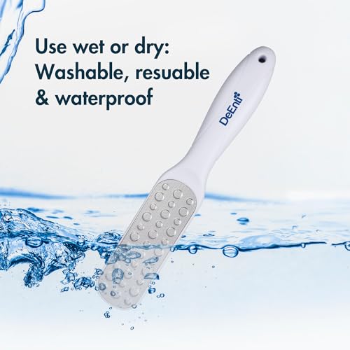 Image of DeEnti Metal Foot File, Professional Grade Stainless Steel, Salon Quality Callus Remover, Lightweight Foot Scrubber, Home Manicure and Pedicure Tools