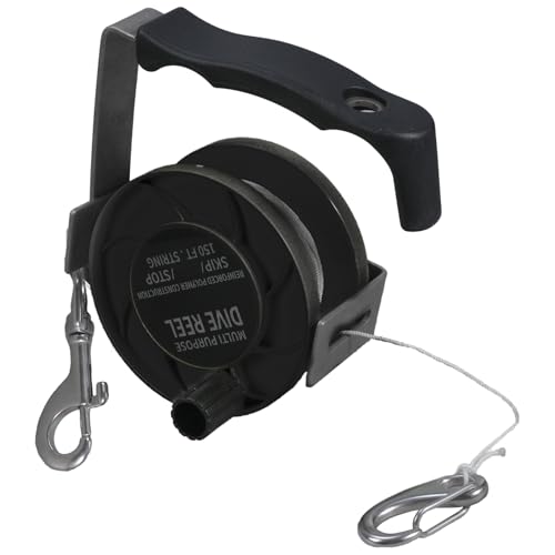 Carrete de buceo de tipo pesado con mango ergonómico para línea de buceo submarino 2
