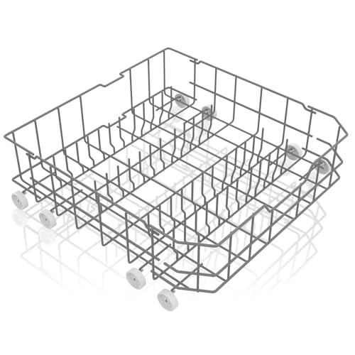 Image of UPGRADED WD28X10384 Lower Rack Compatible with GE Dishwasher Rack Parts,WD28X10384 WD28X10165 WD28X10309 WD28X10166 GLD4560V00SS GLD4500N10BB GE Dishwasher Bottom Rack Replacement Parts with Wheels