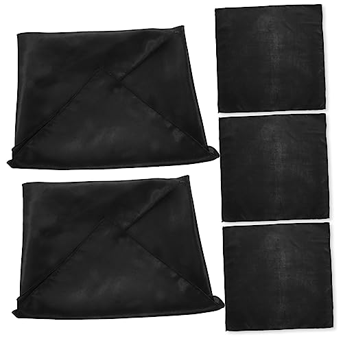 Servilletas de satén negras ovaladas Garneck 5 piezas miniatura 1