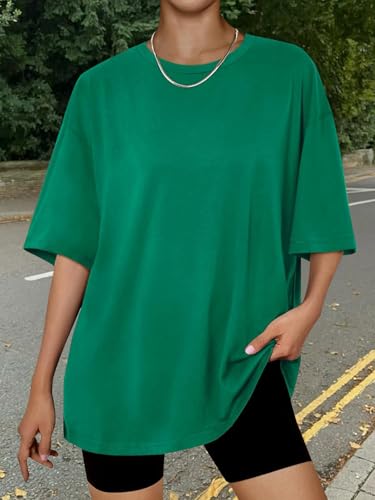 Image of Trendy Queen Womens Oversized T-Shirts Short Sleeves Workout Tops | Casual Summer Gym Tees Plus Size Fashion Clothes 2026