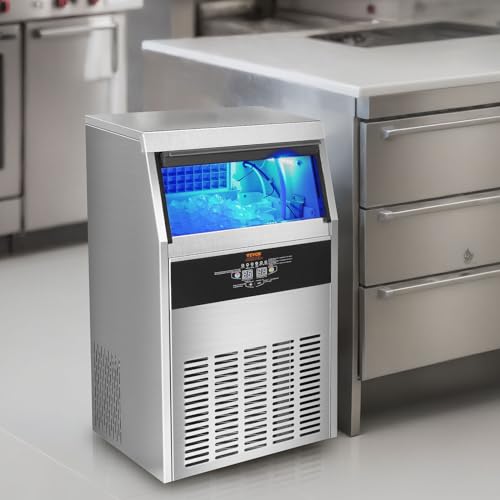 Vevor COMMERCIAL ICE MAKER 100LBS/24H 50 ICE Commercial Ice Maker Machine, 100Lbs/24H Ice Maker Machine With 33Lbs Storage Capacity, 50 Ice Cubes In 12-15 Minutes, Built In Electric Drain Pump Ice Maker For Bar Home Office Restaurant thumb #7