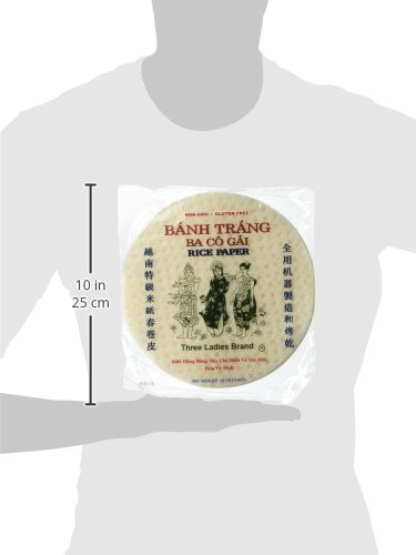 5 Packs Three Ladies Spring Roll Rice Paper ( Round 22 Cm )