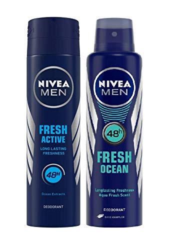 Nivea Unisex Fresh Active Deodorant Spray (Active Deo + Fresh Ocean Deo`), 2 Count-picture-23
