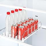 31cm Kühlschrank Organizer - 3 Reihen Automatisch KüHlschrank Dosen, Getränke Dosen Dosenspender Organizer für Getränke Bier Soda Stauraum 12 Dosen in Standardgröße 330ML 440ML 500ML (25 * 31cm)