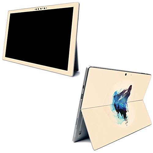 Image of MightySkins Carbon Fiber Skin for Microsoft Surface Pro 7 - Lone Wolf | Textured Carbon Fiber Finish | Easy to Apply, Remove, and Change Styles | Made in The USA