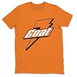 Goat Reverse Shattered Backboard Away Sneaker Match T-Shirt (Orange/Medium)