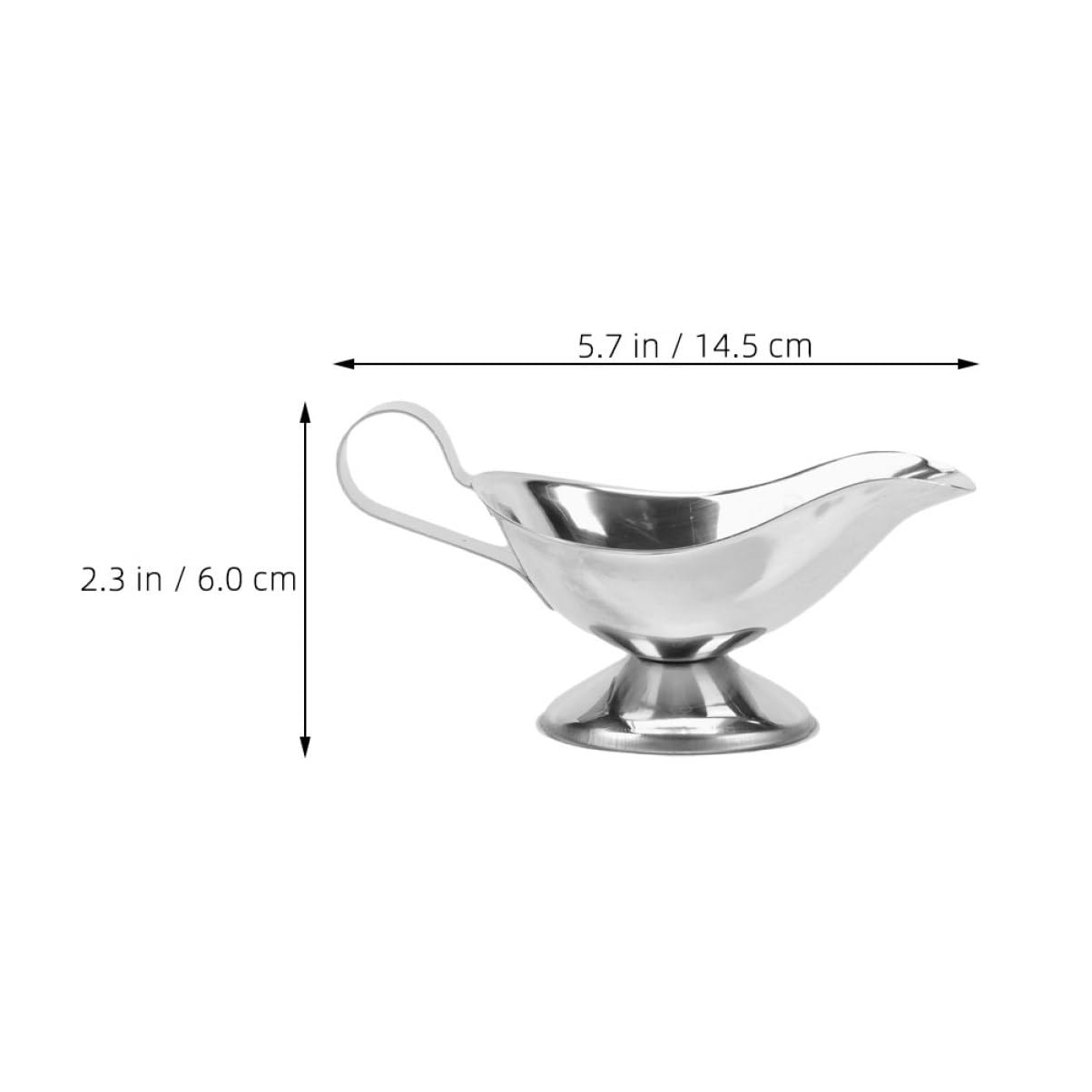 JECOMPRIS 3Pcs Elegant Gravy Boat for Black Pepper Salad Dressings and Syrups Serving Jugs for Home Restaurant Use