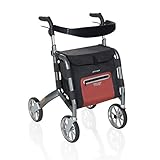 Stander Let’s Shop Rollator, Lightweight Four Wheel Euro Style Shopping Walker with Seat and Water...
