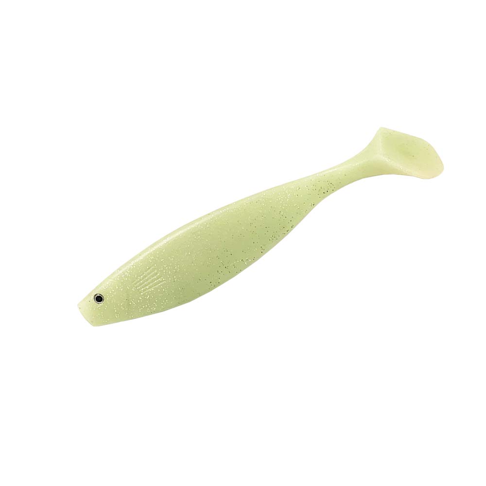9" Shad Swimbait Paddle Tail Glow 6 Pieces