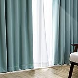 アイリスプラザ 遮光度99.99%カーテン 幅100×丈178cm 1級遮光 タッセル付き しっかり厚手 節電&省エネに 断熱/防寒 洗濯機OK 2枚組 ブルーグリーン