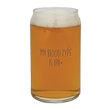 Barstool Philosopher Beer Can Glasses, Set of 2, 16-Ounce, My Blood Type is IPA+