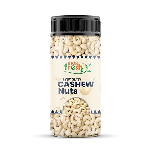 HighFresh Premium Cashew Nuts 250 GM Jar Pack | Dry Fruits and Nuts Cashews | 100% Unpolished | Crunchy & Fresh | Rich In Protein, Magnesium & Phosphorus