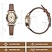 Bomieux Women's Dainty Leather Band Vintage Ladies Waterproof Quartz Analog Square Dress & Casual Wrist Watches