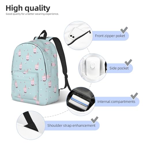 Boba Milk Tea F Lightweight Canvas Backpack, Backpack For Women Men Couples, Travel Laptop Backpack3