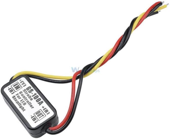 Miniatura 5 de GS-100A LED Módulo controlador de flash de luz de freno 12 V controlador estroboscópico de flash para motocicletas de coche lámpara de luz de freno