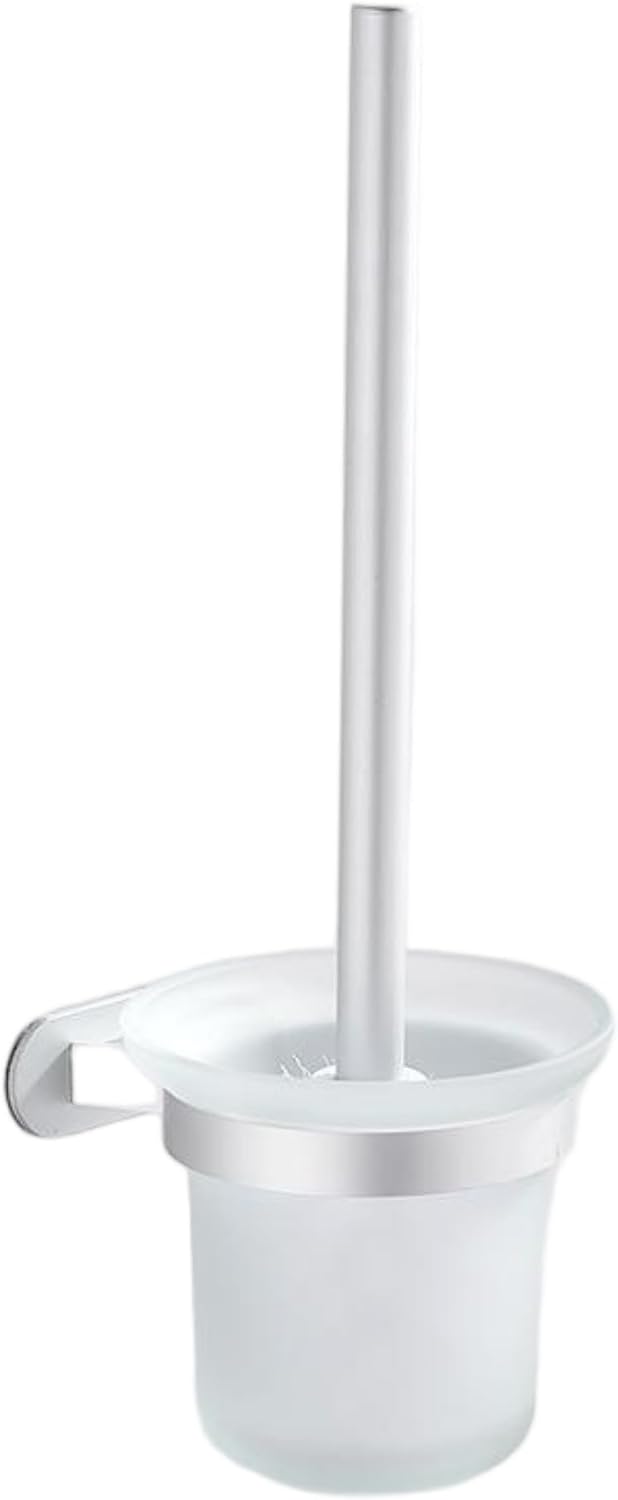 Kitchen Cooking Set 免打孔马桶刷架壁挂浴室挂墙黑色太空铝玻璃杯厕所洁厕套装卫生间 Kitchen Cookware Set