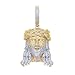 925 Sterling Silver Religious Jesus Head Necklace Jesus Head Pendant with Chain Head Face Christian Jewelry Jesus Piece Chain Jesus Pendant Necklace Faith Jewelry Hip Hop Face Charm for Women and Men (Rope Chain 24 Inch, Gold Color)