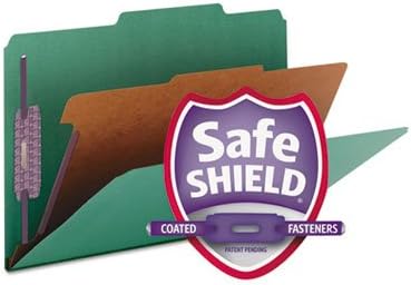 Smead SafeSHIELD Carpeta de clasificación de colores  Legal  8.5 x 14 pulgadas  Pestaña de corte 25 en la derecha del centro  1 divisor  expansión