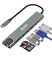 Dyazo 8 in 1 USB C Hub Adapter | Type C Converter with 4K HDMI | 2 USB 3.0 Port | PD Fast Chargin...