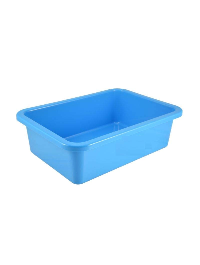 DHAVAL Kavid Unbreakable Plastic Large Multipurpose Tray – Big Size Kitchen Storage Basket & Desk Organizer for Fruits, Vegetables, Clothes, Newspapers, Stationery, Home & Office Use – Blue-image-31