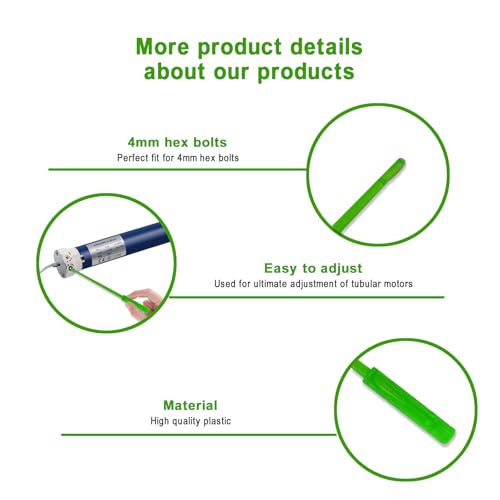 MaNeaz 2 Stück Rollladen Einstellpin Einstellwerkzeug Für Rohrmotor Einstellstift Rolladenmotor Schellenberg Rolladenmotor,Rolladenmotor Ersatz(Grün)