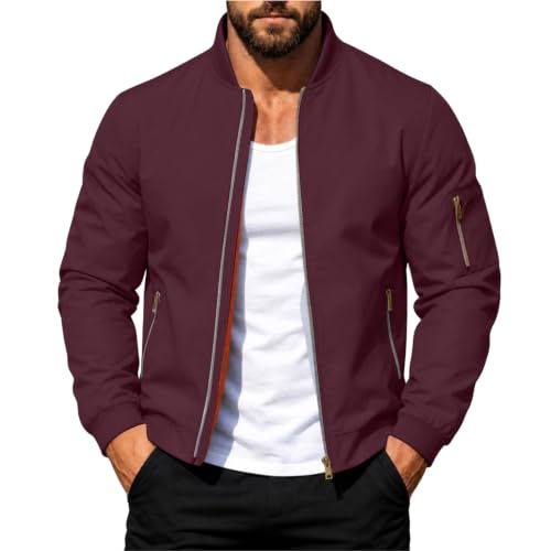 Carydety Mens Winter Jacket Bomber Jacket Windbreaker Jackets Overcoat - image 3