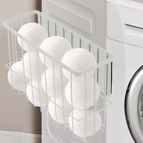 Supporto Magnetico per Palline per Asciugatrici, Mensola Magnetica per Lavatrice Organizer Frigo Versatile Mensola Magnetica per Cucina, per Frigorifero, Bagno, Camera da Letto (Bianco, Grande)
