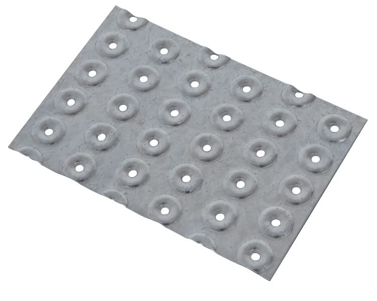 BPC Fixings Galvanised Hand Nail Plate 20-Piece Set, 150 mm Length x 50 mm Width, Silver, 150 x 50 mm