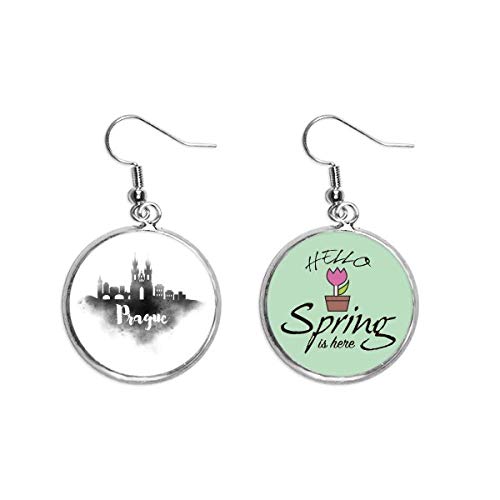 Pendientes de Praga con tinta checa el regalo de joyería de primavera ideal