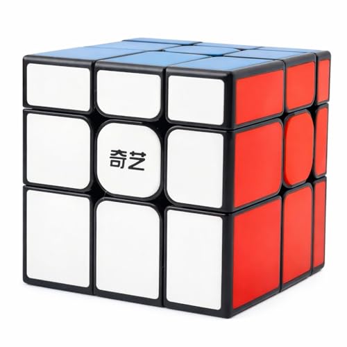 Image of Hawkister QiYi 3x3 Mirror Coloured Tiled Speed Cube | Professional Shape Mod with Durable Embedded Tiles | Black Stickerless 3x3x3 Cube for Smooth Turning, Stable 56mm Logic Puzzle