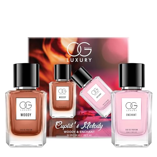 Image of OG BEAUTY Cupid's Melody Eau De Parfum Premium Luxury Perfume Gift Set 2x50 ml for Him & Her | All Day Fragrance | Long Lasting Scent | For Men & Women | Pack of 2