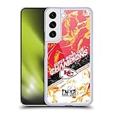 Head Case Designs sous Licence Officielle NFL Marbre des Chiefs De Kansas City Vainqueur du Super Bowl LVIII 2024 Coque Dure pour l'arrière Compatible avec Samsung Galaxy S22 5G