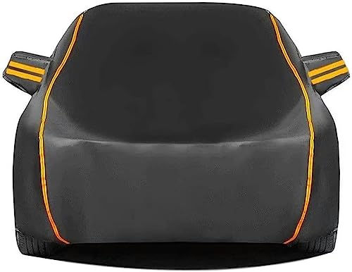 車カバー BMW 6 シリーズ グラン クーペ 640i 650i 互換性全天候型防水 屋内屋外 ボディカバー 車体カバー カーカバー 反射ストリップと収納バッグ付き(色:ブラック、サイズ:640i)