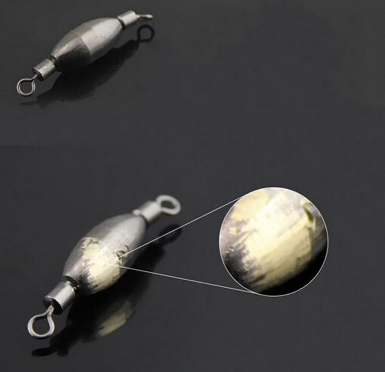 Peso giratorio de cobre para pesca 10 piezas variados miniatura 5