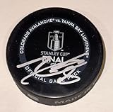 ALEX NEWHOOK Signed 2022 STANLEY CUP Official GAME Puck Beckett Auth BAS - Autographed NHL Pucks