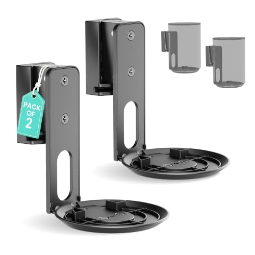 Image of ynVISION.DESIGN Speaker Wall Mount for Sonos ERA 100 /100 SL, Black, 2-Pack