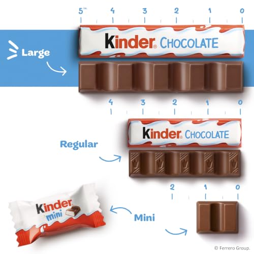 Kinder Chocolate, Halloween Candy, Individually Wrapped Chocolate Candy | Halloween gifts, 20 individually wrapped chocolate bars with creamy milky filling, no artificial colors or preservatives - image 8