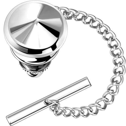 AMITER Shiny Tie Tack Clip for Men Square Tie Pins - Necktie Pin Best Gifts for Wedding Business Formal